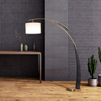 Salgado Floor Lamp 3 Color Temperature Switchable, Artificial Fabric/Metal