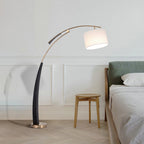 Salgado Floor Lamp 3 Color Temperature Switchable, Artificial Fabric/Metal