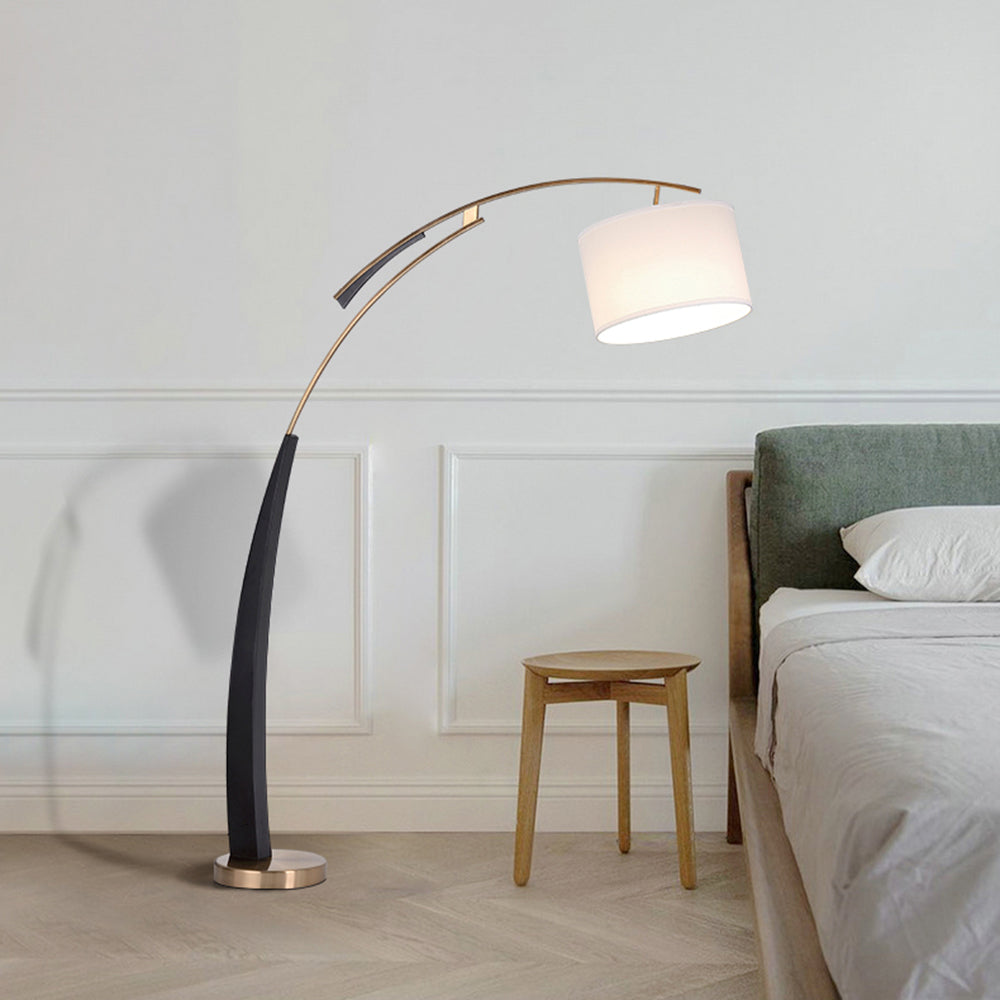 Salgado Floor Lamp 3 Color Temperature Switchable, Artificial Fabric/Metal