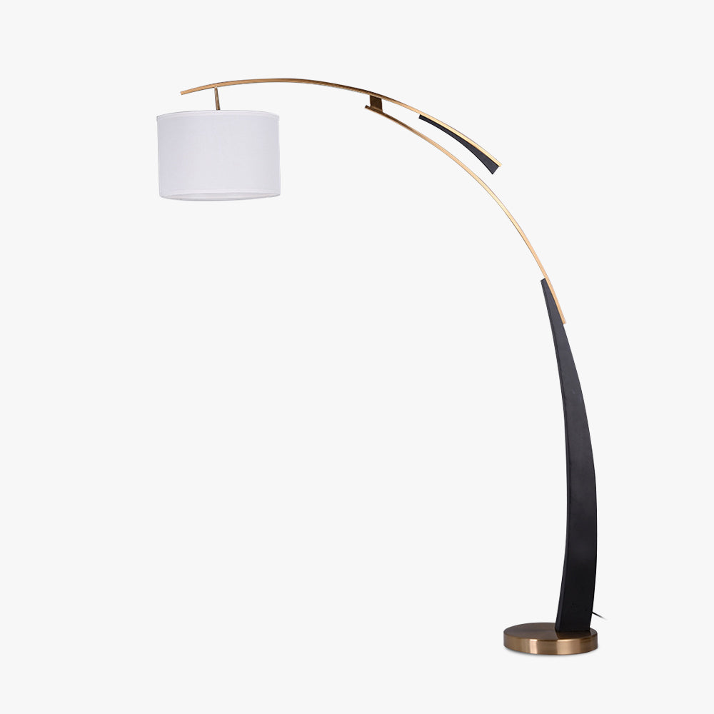 Salgado Floor Lamp 3 Color Temperature Switchable, Artificial Fabric/Metal