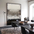 Wabi-Sabi Layered Neutral Oil Painting Textured