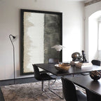 Monochrome Split Panel Abstract Painting
