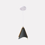 Valentina Modern Cone Pendant Light, Wood/Metal
