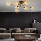 Valentina Industrial Glass Globe Chandelier LED, 6 Style