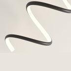 Arisha Modern LED Art Interior Wall Light Spiral, Black & White