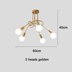 Arisha Modern Linear Curve Metal Ceiling Light, Dining Room/Living Room