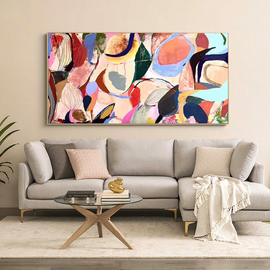 Playful Organic Painting Pastel Colorful