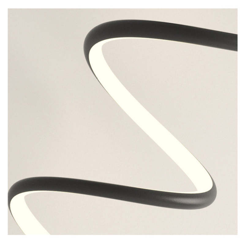 Arisha Modern LED Art Interior Wall Light Spiral, Black & White