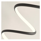 Arisha Modern LED Art Interior Wall Light Spiral, Black & White