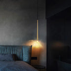 Arisha  Pendant Light Linear Modern, Gold, Living Rooms
