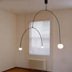 Arisha Minimalist Linear Mobile Pendant Light, Black