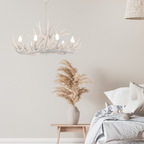 Silva Retro Deer Antlers Candle light Horn Resin Chandelier