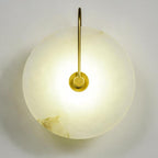 Arisha Round Bedside Wall Light, Artificial Marble, Gold & Black