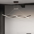 Arisha Pendant Light Linear Double Wave Modern, Metal, Black/Grey, Bedroom