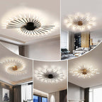 Wesley Flush-Mount Ceiling Light Fireworks, Black/Gold - product image 11