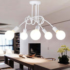 Arisha Modern Linear Curve Metal Ceiling Light, Dining Room/Living Room