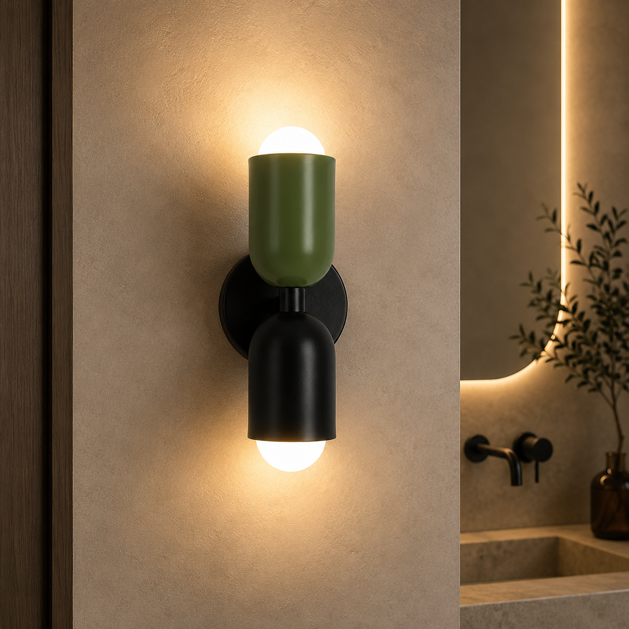 Kira Wall Light Cylindre Scandinave Metal Coloré Living Room