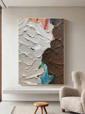 Wall Art Abstract Overlap Flowing Wabi-Sabi Linen