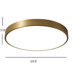 Arisha Nordic LED Gold Round Ceiling Light, Metal &