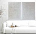 Set Of 2 Minimalist Textured Diptych Bas-Relief Painting