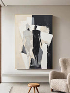 Abstract Walking Couple Painting