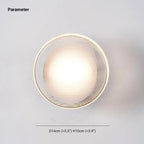 Arisha Modern Mini Bowl Metal Wall Lamp, Black/Gold