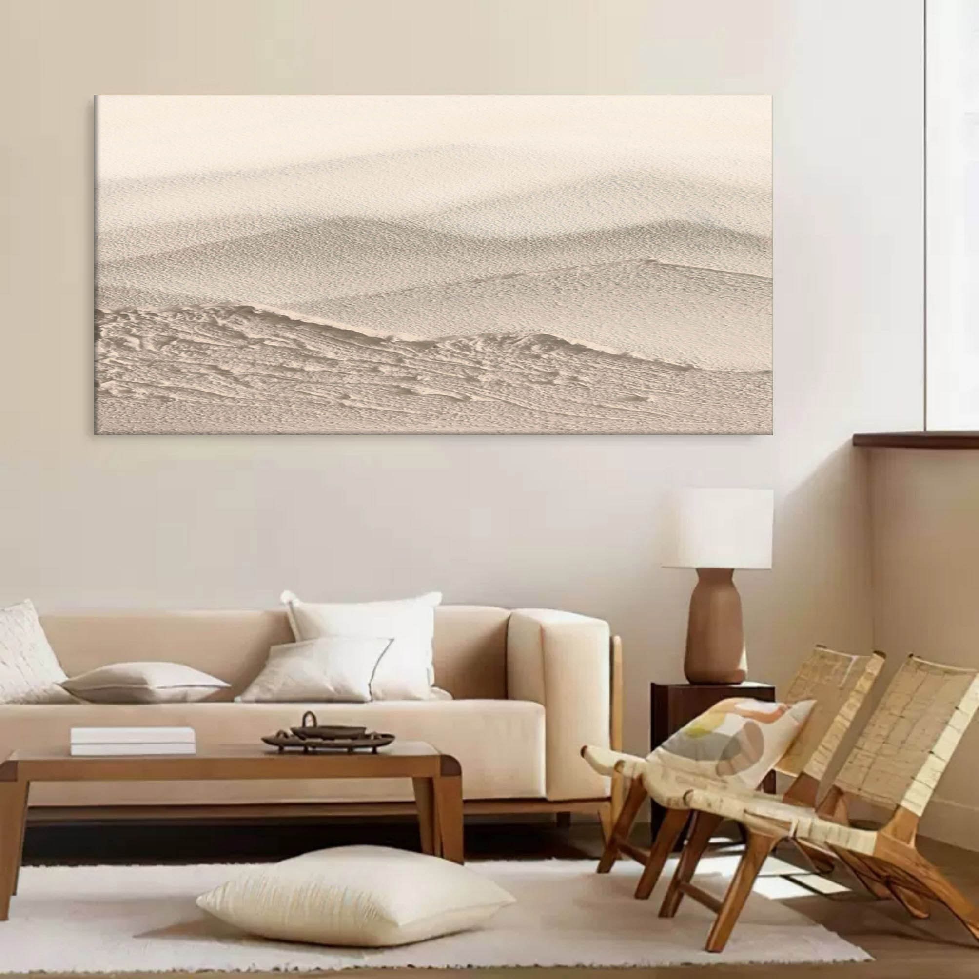 Minimalist Dune Landscape Art Oil Painting