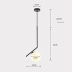 Arisha Modern Globe Metal/Glass Pendant Light, 3 Style
