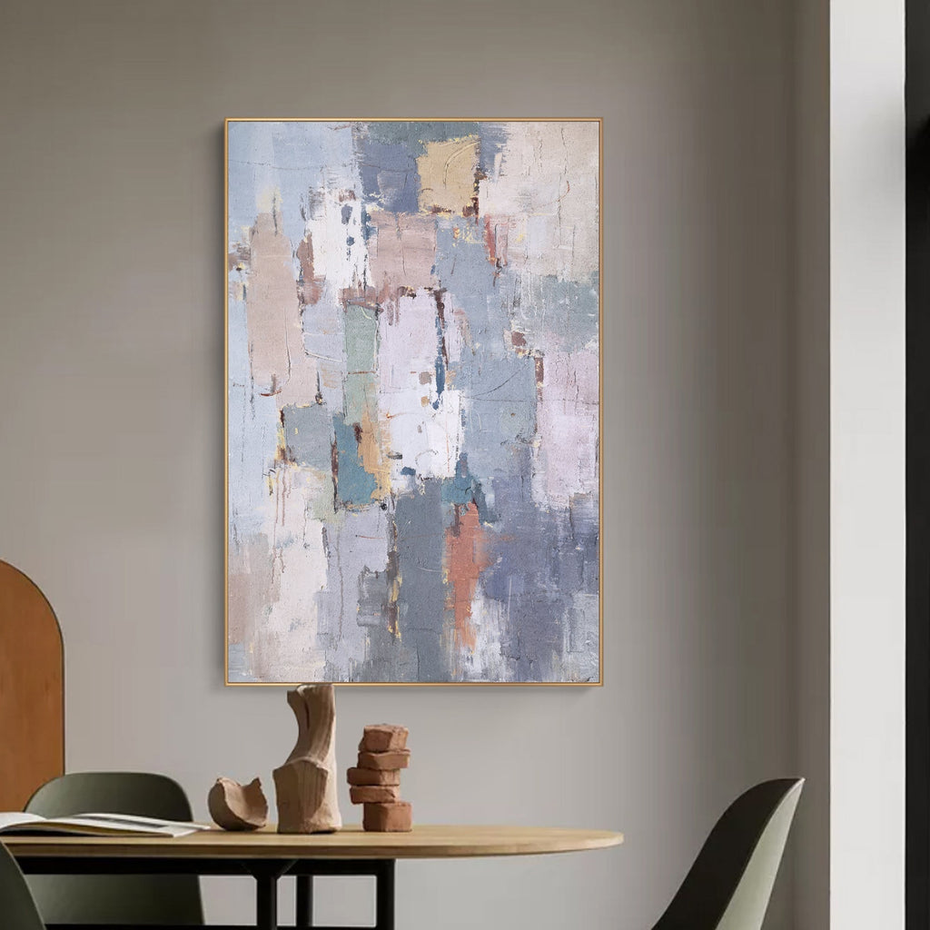 Soft Neutral Abstract Oil Painting