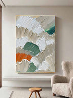 Morandi Tone Impasto Floral Textured Wall Art