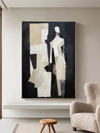 Black And Brown Minimalist Abstract Duo Wall Art