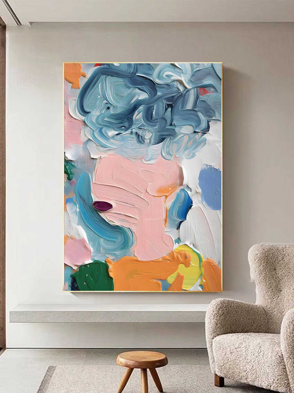 Abstract Impasto Portrait Painting