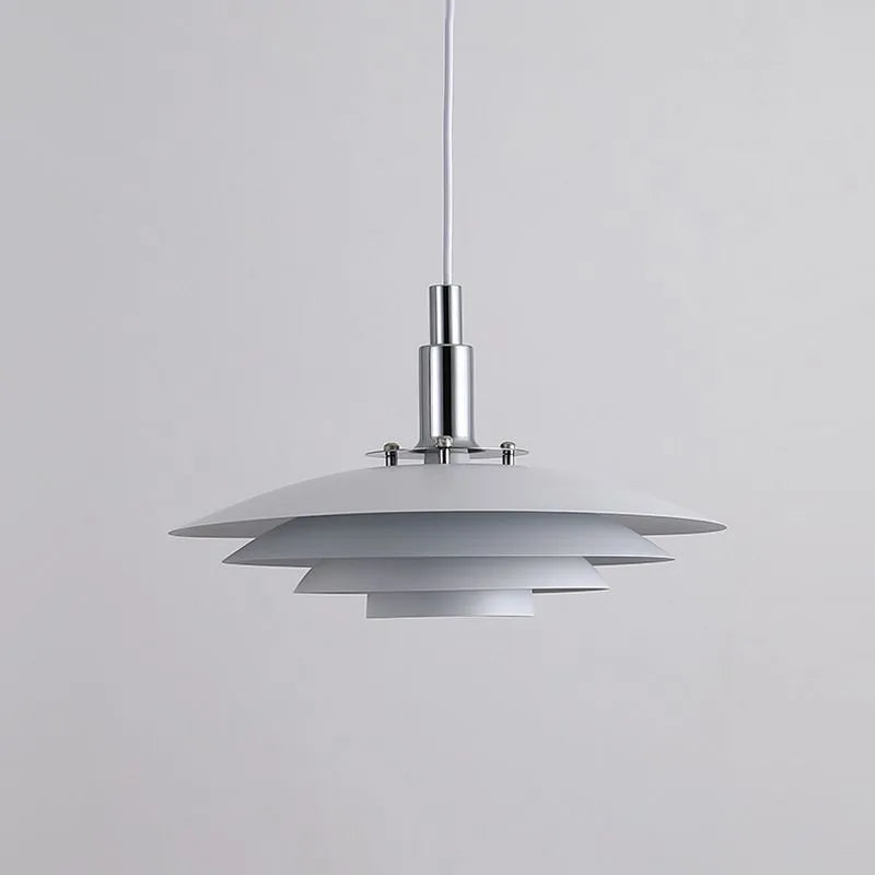 Nylo Contemporary Minimalist Frisbee Shaped Metal Pendant Light