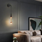 Kristy Modern Water Drop Wall Lamp, Black/Gold