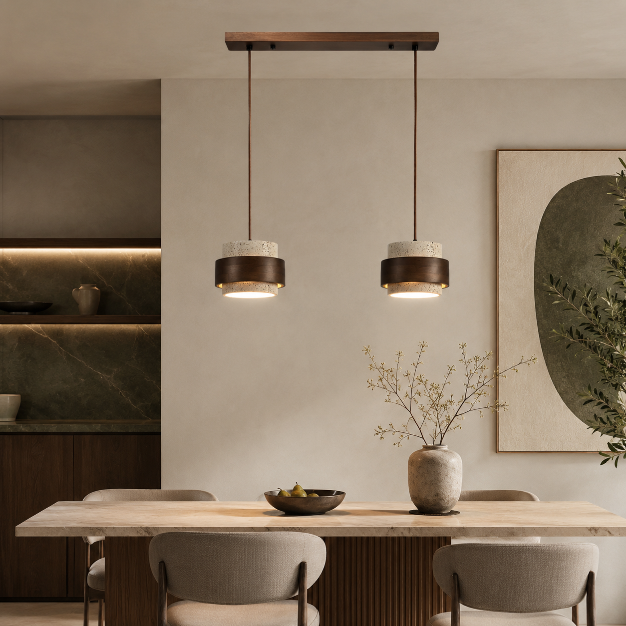 Perra Pendant Light Travertine