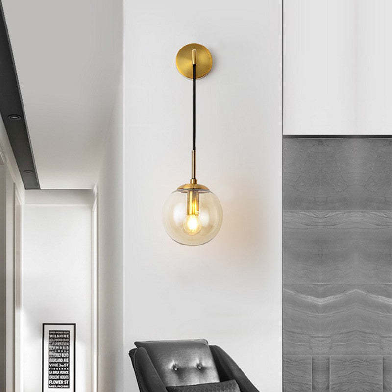 Valentina  Glass Ball Nordic LED Wall Reading Lamp Single Head