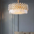 Kristy Luxury Gold Chandelier, Crystal & Metal