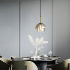 Valentina Modern Metal Glass Pendant Light Living Room Bedroom