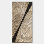 Neutral Wood Grain Textured Vertical Painting
