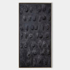 Plaster Art Dark Textured Stone Pattern Abstract Painting