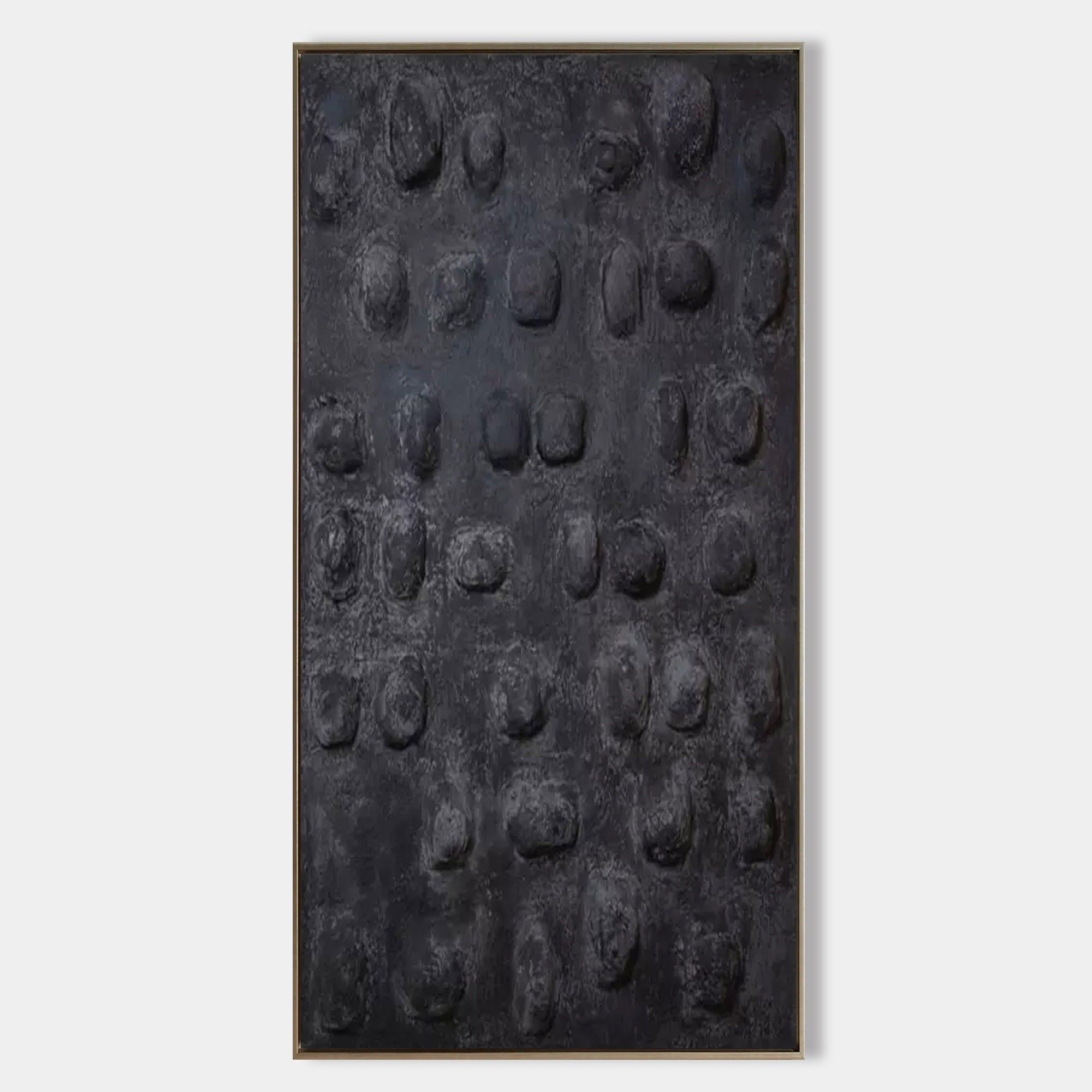 Plaster Art Dark Textured Stone Pattern Abstract Painting
