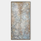 Neutral Tone Vertical Oil Painting Hand Painted