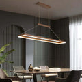 Gloen Modern Rectangular Hanging Pendant Light, Gold/Coffee