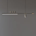 Arisha Modern Minimalist Liner  Pendant Light, Gold/Black 5 Head
