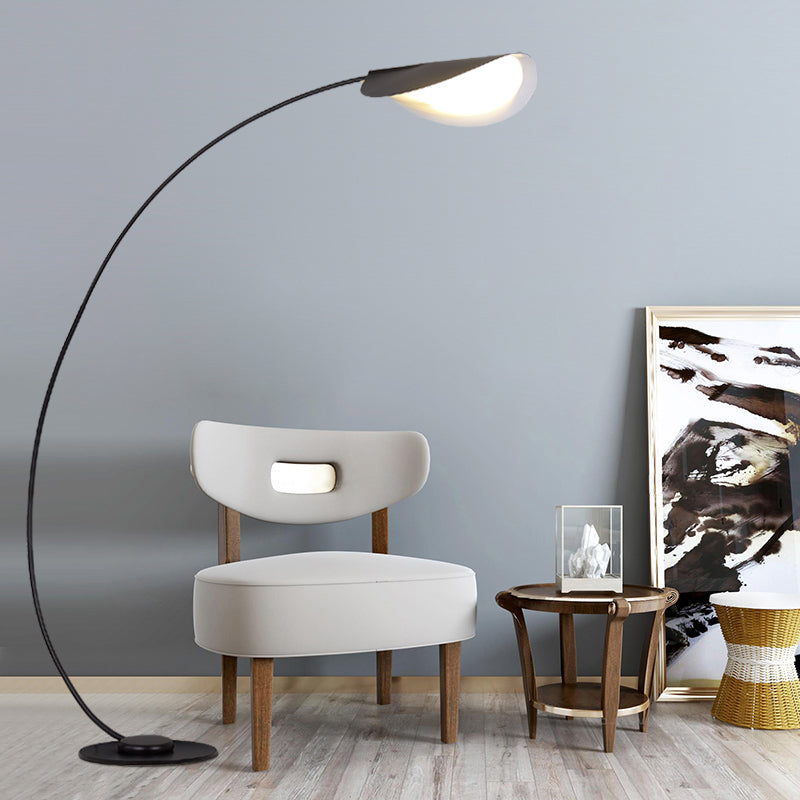Edge Modern Arch Metal Floor Lamp, Black