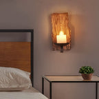 Epoch Wall Lamp Rectangular Vintage, Wood/Metal, Bedroom