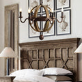 Silva Rustic Pendant Light Wood Metal Corridor Restaurant