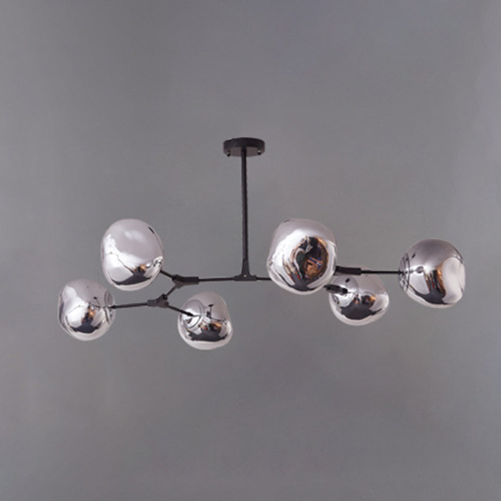 Arisha Modern Globe Lava 3 Pendant Light Fixture