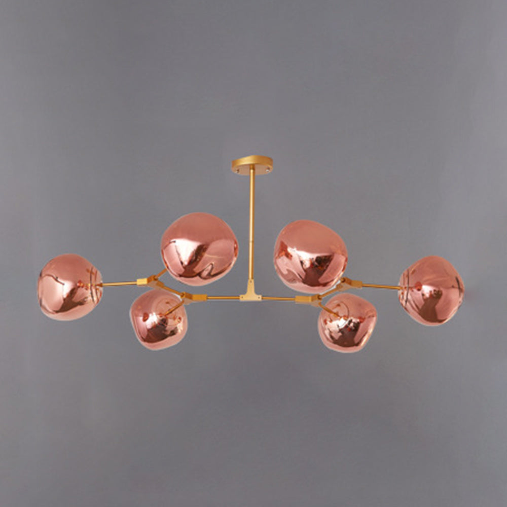 Arisha Modern Globe Lava 3 Pendant Light Fixture