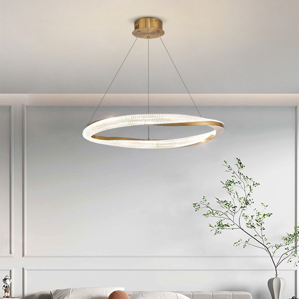Kristy Pendant Light, Aluminium & Arcylic, 1/2 Rings, 2 Color